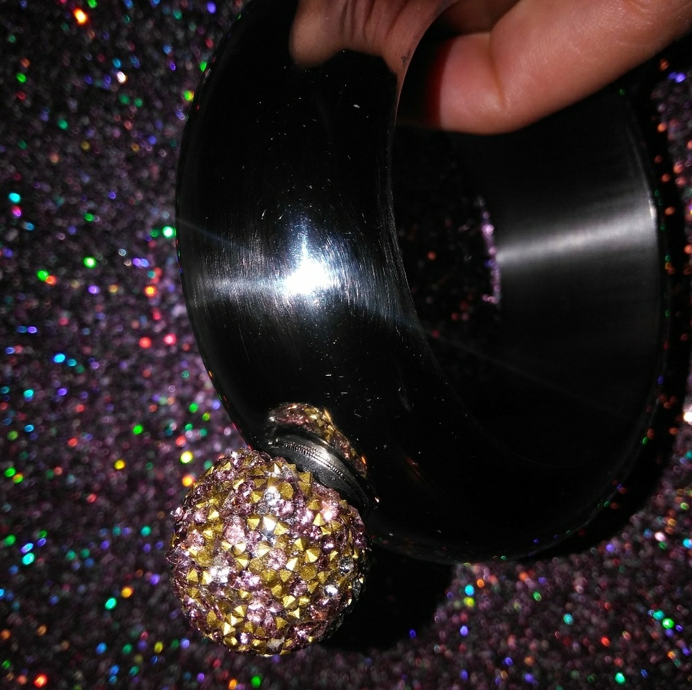 Silver Bangle flask - Swarovski Crystal